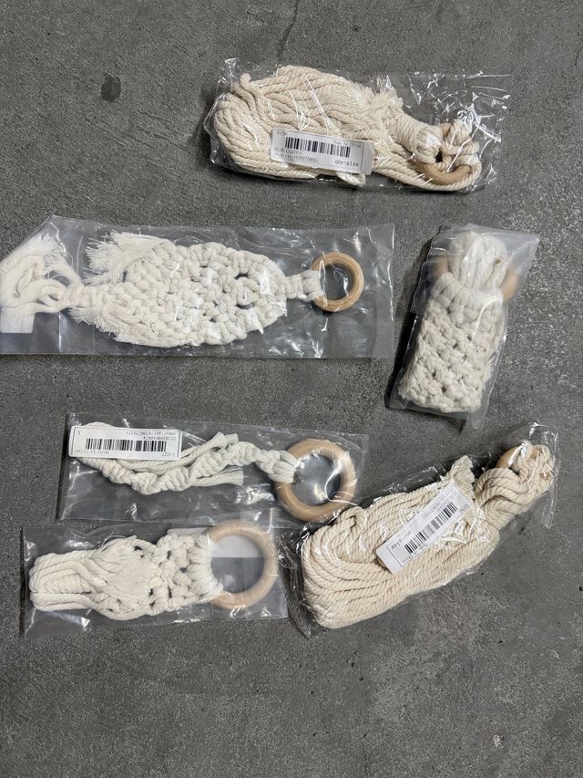 Decoración Macramé Algodón y Madera