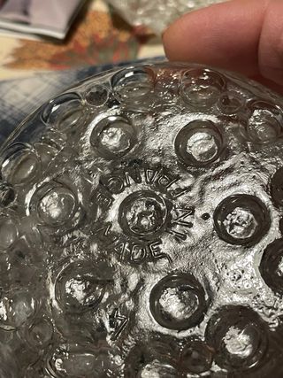 Porta fiori d'epoca in vetro