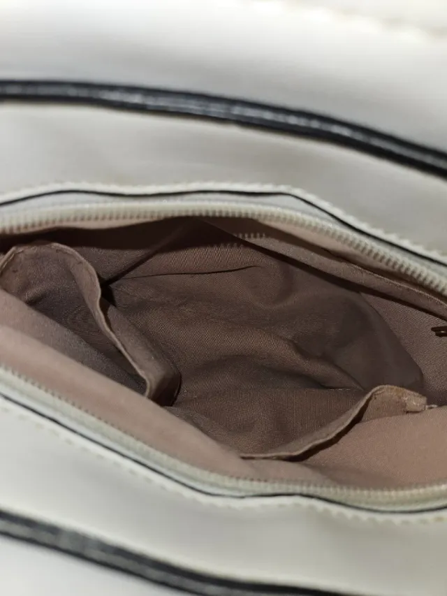 Bolso Cartera Blanco Flores