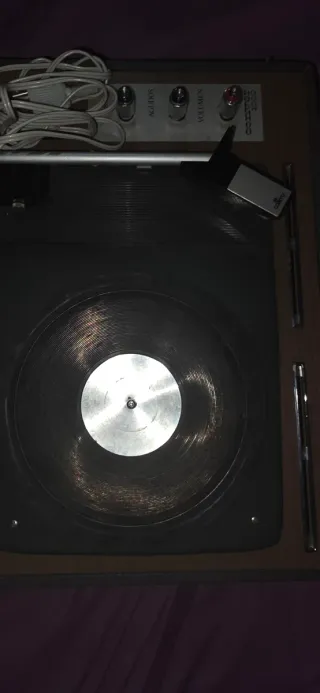 Tocadiscos Hoover Antiguo Beige/Gris