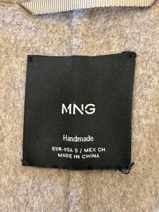 Abrigo lana MANGO oversize Talla S