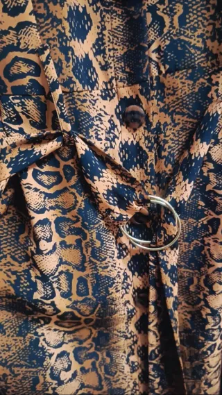 Vestido animal print marrón y negro