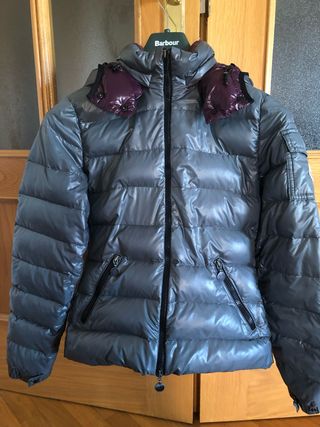 Plumífero Moncler Mujer Gris Púrpura