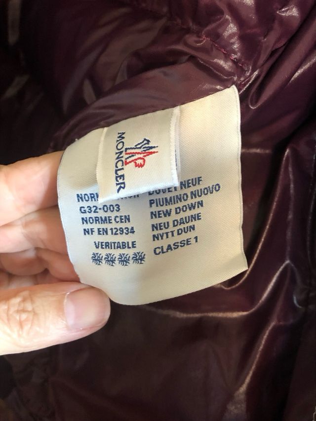 Plumífero Moncler Mujer Gris Púrpura