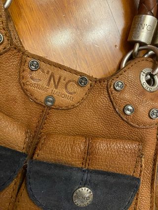 Borsa C'N'C Costume National marrone e blu