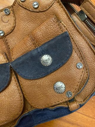 Borsa C'N'C Costume National marrone e blu