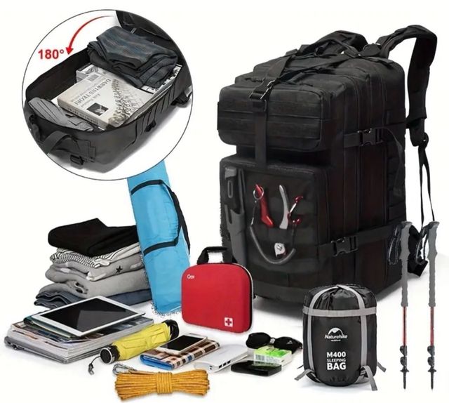 Mochila Militar Táctica 50L Negra