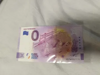 Billete 0 Euros San Fermín