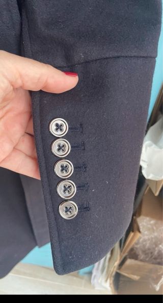 Abrigo Uterqüe Negro Lana