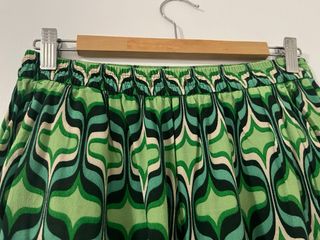 Camisa Zara Estampada Verde a conjunto con pantaló