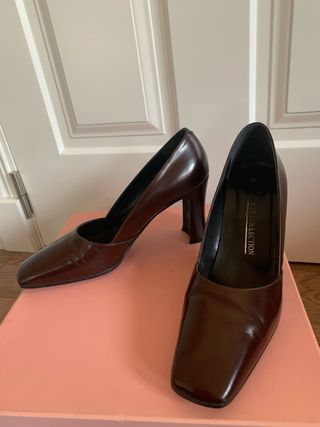 Tacones Zara Marrones Cómodos