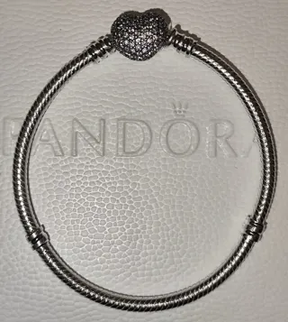 Bracciale Pandora Cuore Pavé Misura 20