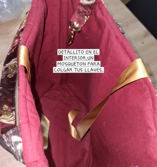 Bolso tote bag fallera, neceser, guardapelo