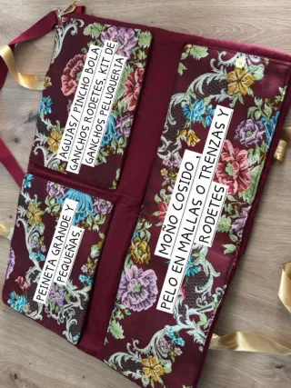 Bolso tote bag fallera, neceser, guardapelo