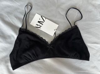 Zara Sujetador Negro Talla S