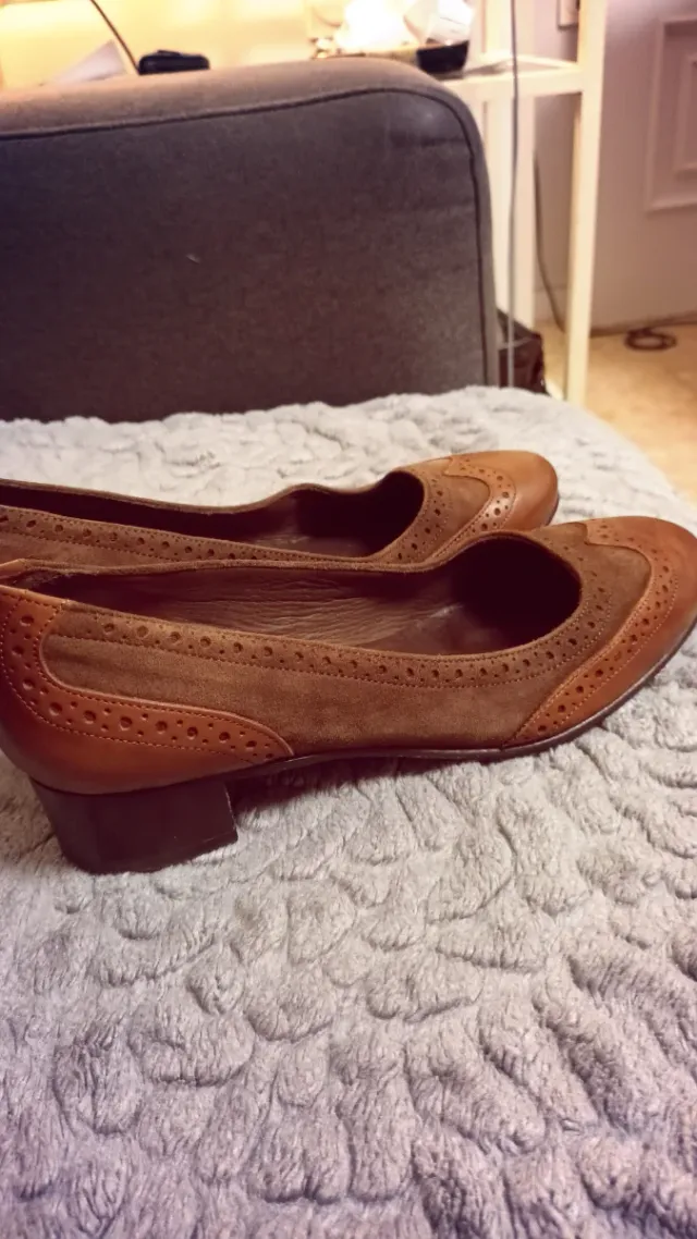 Zapatos de piel Marrones Talla 38