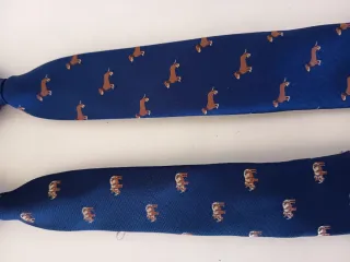 Corbatas niño Sfera azul con perros