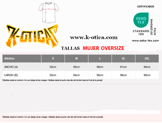 Camiseta Oversize Hardcore Mujer Talla Única