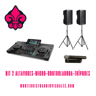 ALQUILER PACK DJ COMPLETO – CONTROLADORA + 2 ALTAV