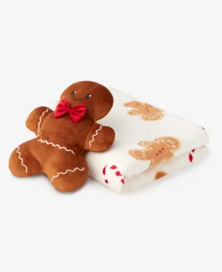 Pack Manta y Cojín muñeco Jengibre