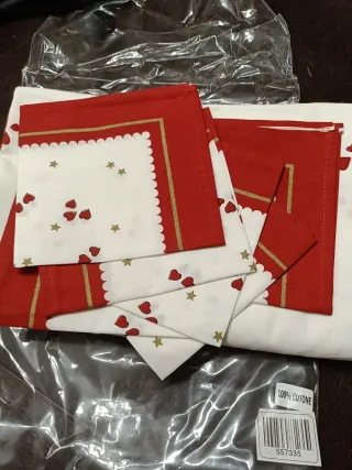 Tovaglia Natale Babbo Natale Rosso Bianco