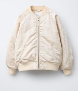 Cazadora bomber Zara Kids beige dorado