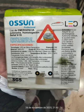 Baliza V16 OSSUN LED Profesional