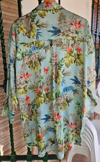 Camisa oversize Zara M estampado animal