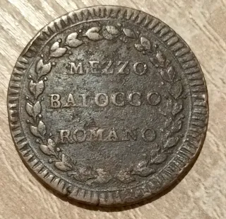 1/2 Baiocco Romano 1784