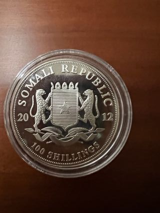 Moneda Plata 999 Elefante Somalia 1oz 2012