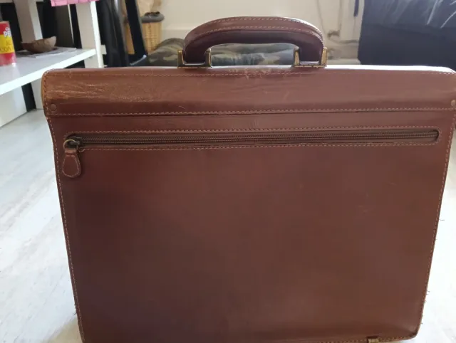 Maletín Cuero Vintage Marrón