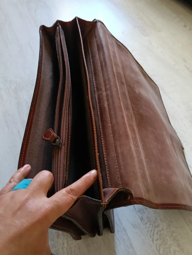 Maletín Cuero Vintage Marrón