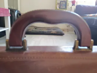 Maletín Cuero Vintage Marrón