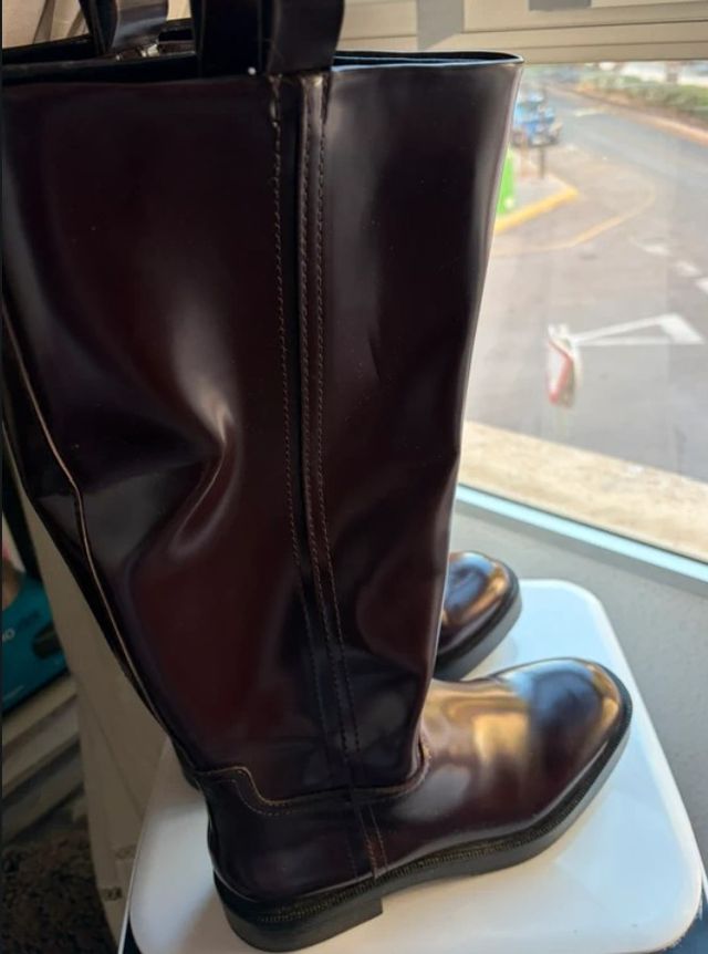 Botas Zara Marrones Charol