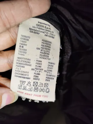 Abrigo Geox plumas, marrón