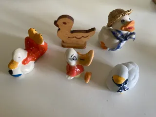 Collezione 5 papere decorative