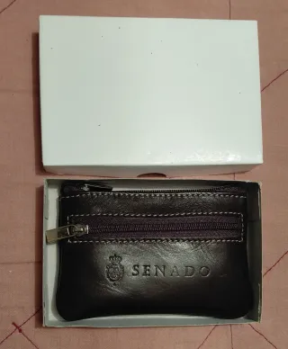Monedero Piel marrón, Senado de España. Nuevo