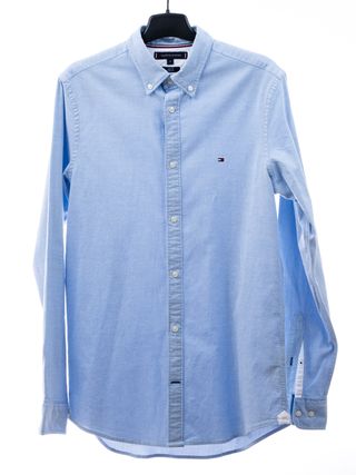 Camisa Tommy Hilfiger Slim Fit Strech Azul Talla M