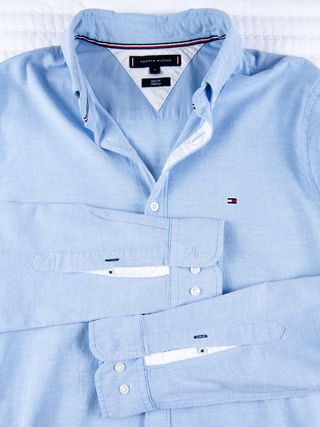 Camisa Tommy Hilfiger Slim Fit Strech Azul Talla M