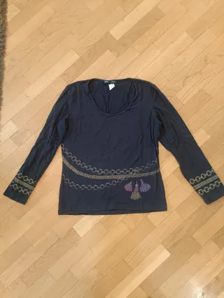 Maglia Les Copains nera con catene