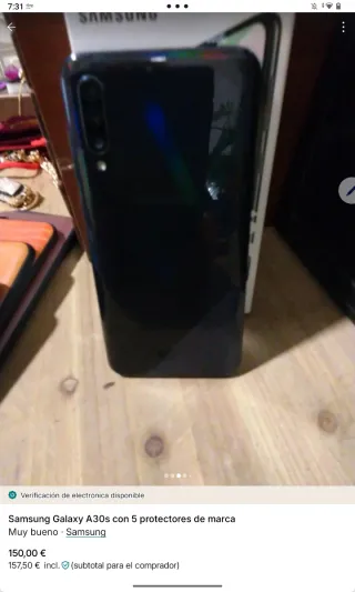 Samsung Galaxy A30s + 5 protectores