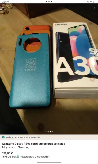 Samsung Galaxy A30s + 5 protectores