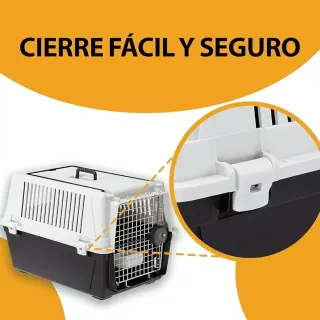 Transportín Perro Mediano Negro/Blanco Nuevo