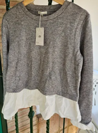 Jersey Salsa Gris y Blanco Talla M