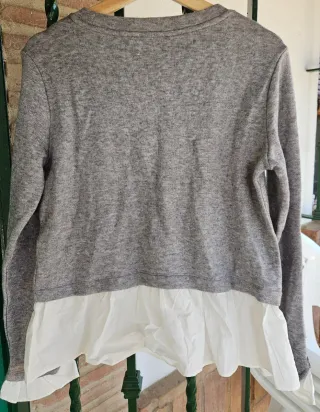 Jersey Salsa Gris y Blanco Talla M