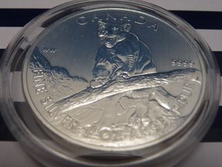 Moneda Plata 999 Canada Puma 1oz 2012