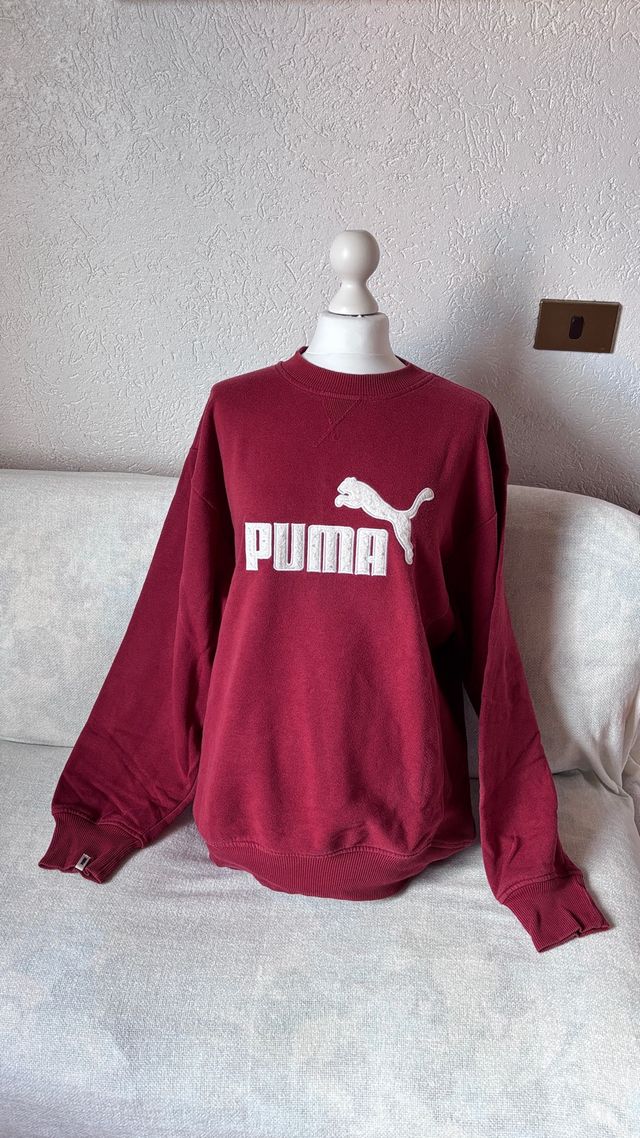 Felpa Puma Uomo Vintage Rossa