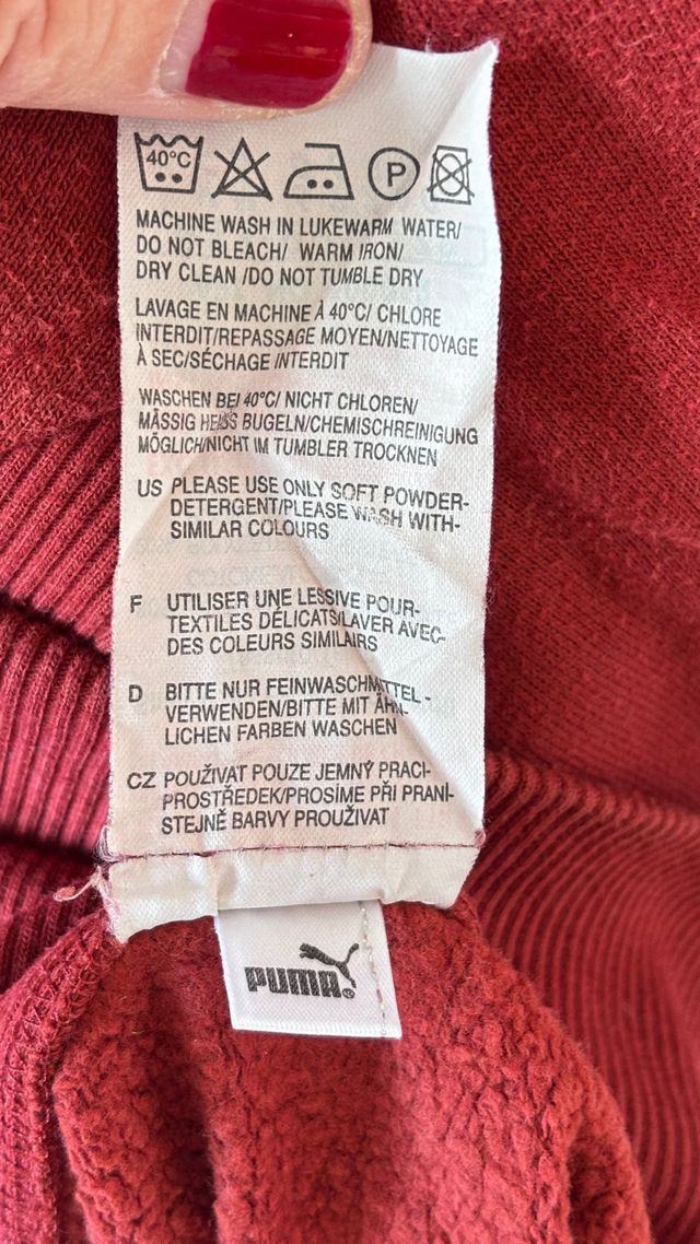 Felpa Puma Uomo Vintage Rossa