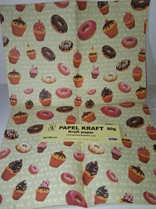 Papel Kraft 70x100cm y 6 servilletas decoupage