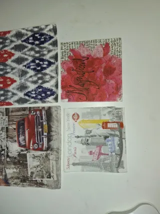 Papel Kraft 70x100cm y 6 servilletas decoupage
